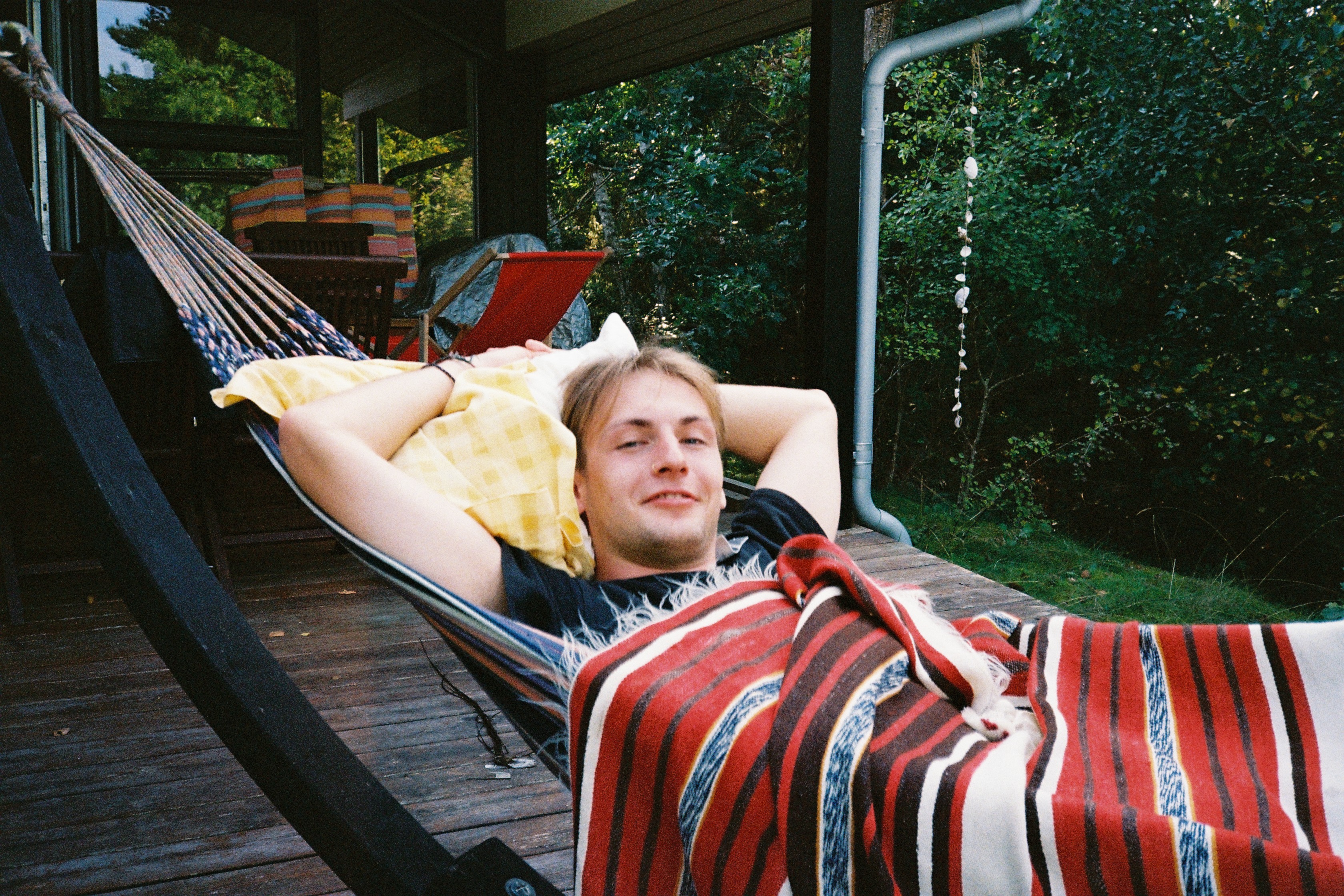 Reading outdoors in summer